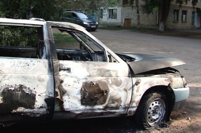 В Бузулуке сгорела машина